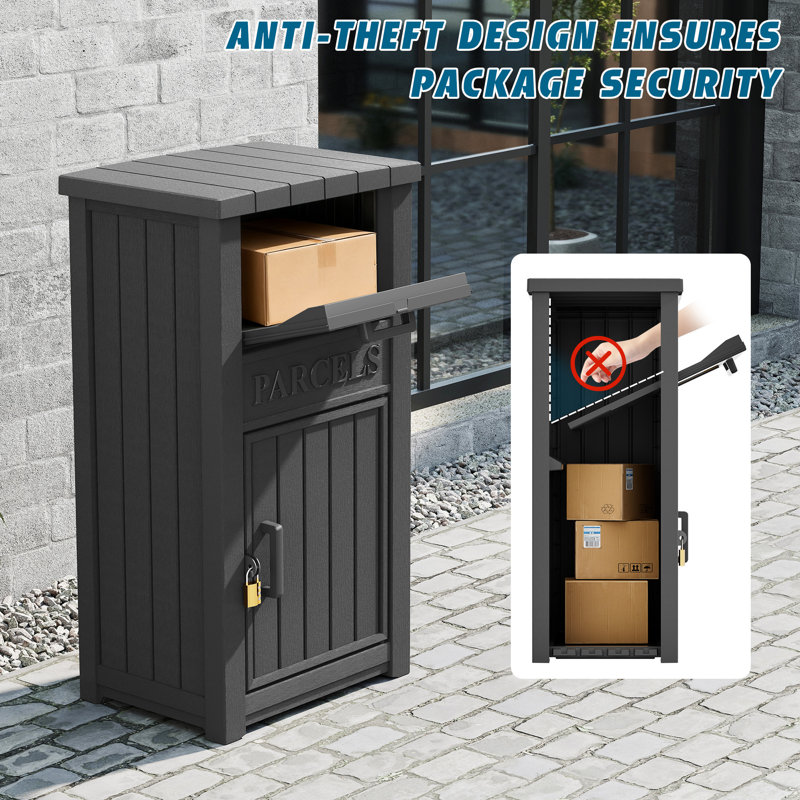LHBcraft Resin Package Drop Box, Lockable Package Delivery and